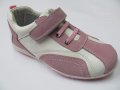 Спортни обувки естествена кожа Чипо бяло/розово, снимка 1 - Детски маратонки - 17523328