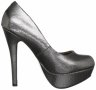 Glitteratti официални сребърни дамски обувки на висок ток и платформа , снимка 4