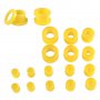 Акрилни флешове с резба - жълти, снимка 1 - Обеци - 15064622