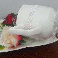 Декоративна чаша на изобилието с течащи цветя, снимка 4 - Декорация за дома - 17342420