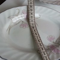 Стар български порцелан чинии китка , снимка 6 - Антикварни и старинни предмети - 20312231
