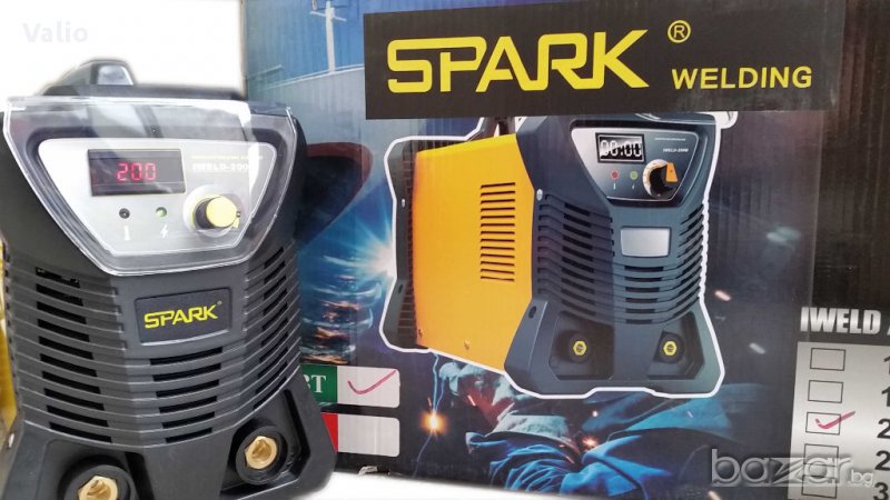SPARK IWELD 200M Инверторен електрожен 200А с дисплей, снимка 1