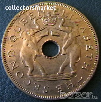 1 пени 1957, Родезия и Нийсланд, снимка 1