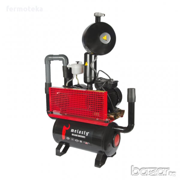 Вакуум помпа 750/900 л/мин, танк 34л, 2.2KW, 220V, Монофазен 6-8 гюм, 80 крави/час, снимка 1