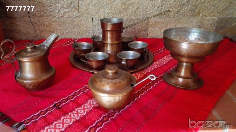 Кован меден сервиз за кафе, снимка 1