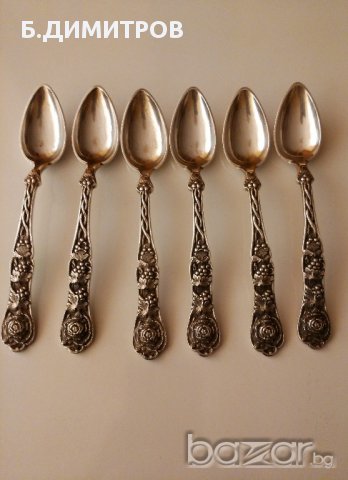 Сребърни Лъжички, снимка 2 - Антикварни и старинни предмети - 13464235