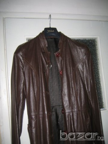 Дамско кожено манто, снимка 4 - Палта, манта - 6298156