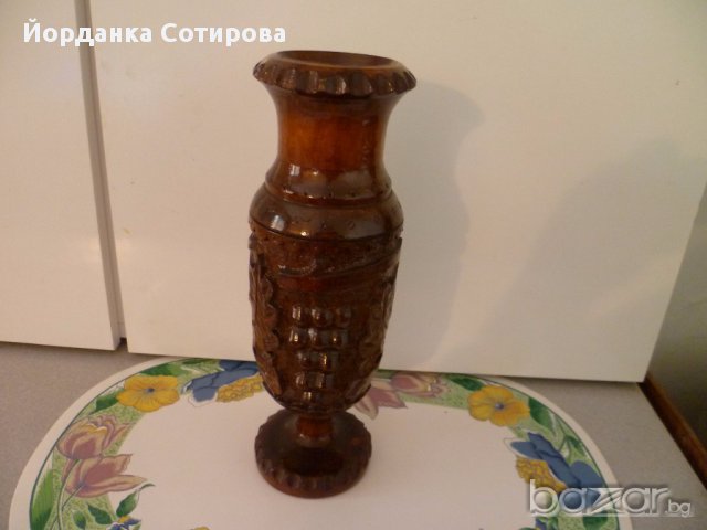 Красива ваза с дърворезба, снимка 5 - Вази - 14391731