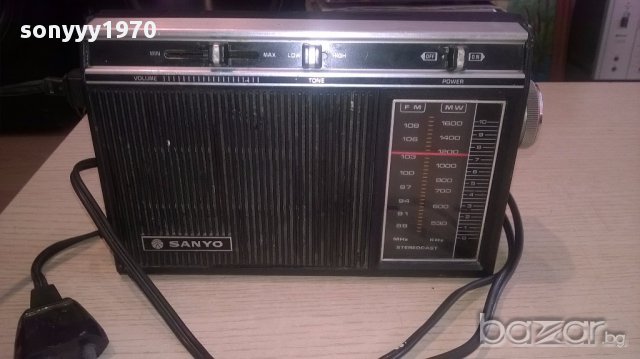 АНТИКА-Ретро колекция sanyo-220в и батерии 20/12/6см-внос швеицария, снимка 4 - Ресийвъри, усилватели, смесителни пултове - 16316206