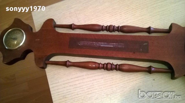 Ретро термо/баро/хидрометър+часовник-85х25см-внос франция, снимка 6 - Антикварни и старинни предмети - 17928754