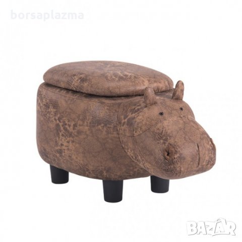 Детска табуретка с ракла - кафяв хипопотам, снимка 4 - Столове - 23738888