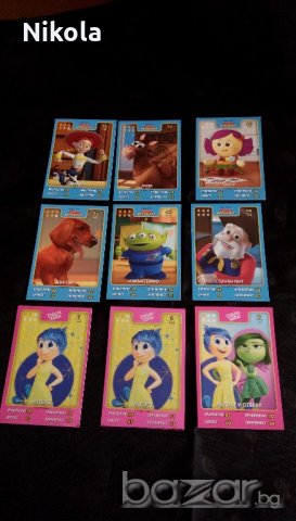 Картички - Звездите на Disney Pixar , картинки, снимка 1 - Колекции - 21100491