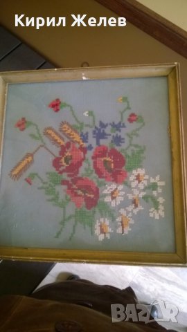 Стар ГОБЛЕН ЦВЕТЯ, снимка 2 - Гоблени - 23051026