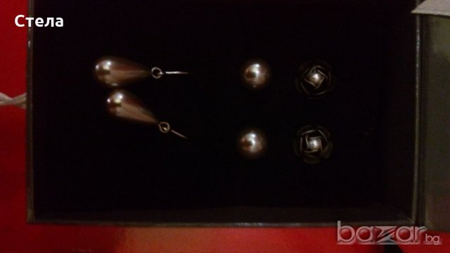 Обеци в подаръчна кутия, снимка 3 - Обеци - 20586284