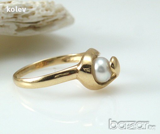 продаден!златен пръстен ЗАРАЖДАНЕТО НА ПЕРЛАТА 2.63 грама №56, снимка 4 - Пръстени - 17721526