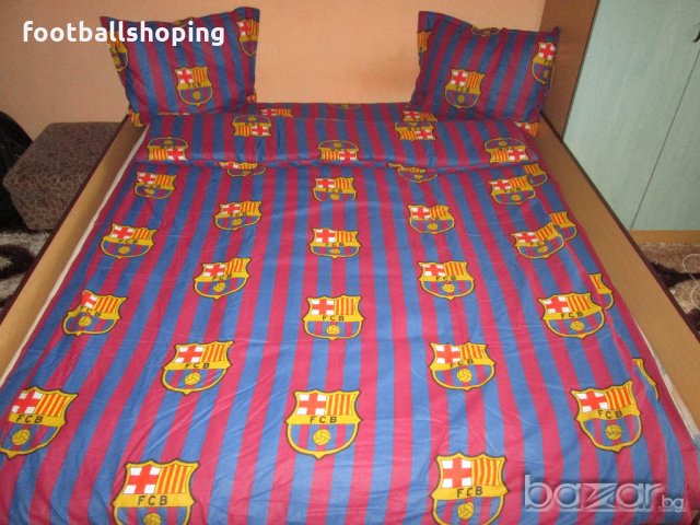Спален комплект на Ман.Ю,Реал М или Барселона - за приста или спалня, снимка 5 - Спално бельо - 20110785