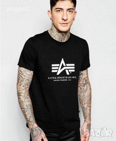 Нова Мъжка Тениска  ALPHA INDUSTRIES реплика размери XS-5XL