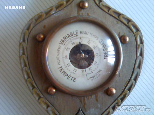 стар барометър, снимка 5 - Антикварни и старинни предмети - 11329770