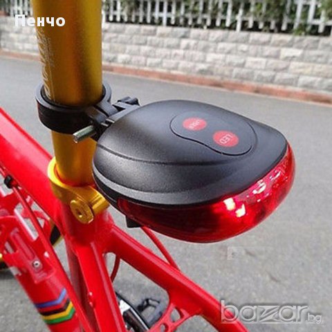 Стоп светлина за колело и мотор с лазер за безопасно каране, мигаща светлина, водоустойчив , снимка 6 - Аксесоари за велосипеди - 14531403
