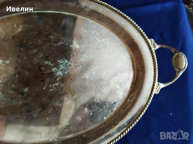 посребрена месингова табла арт деко, снимка 3 - Антикварни и старинни предмети - 25912809