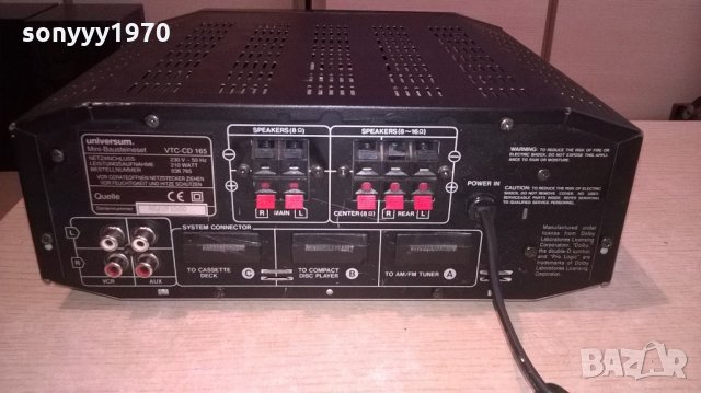 universum vtc-cd165 210w-stereo amplifier-внос швеицария, снимка 12 - Ресийвъри, усилватели, смесителни пултове - 22140130
