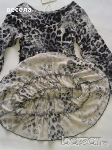 Леопардова детска рокля  много мека и еластична, снимка 3 - Детски рокли и поли - 13284675
