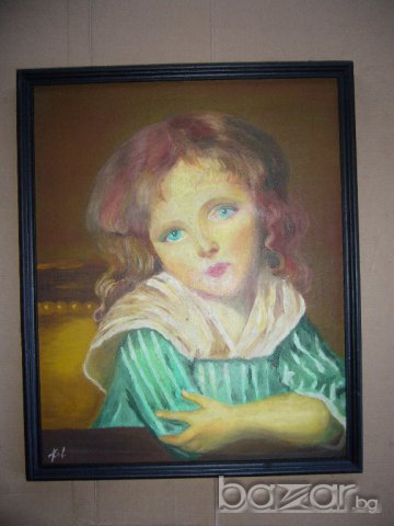 Стара картина - маслени бои на фазер, снимка 2 - Картини - 16158768