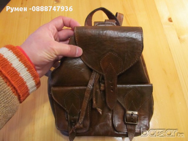 Солидна здрава раница от естественна кожа моторджийски, мото аксесоари, мото екипировка, снимка 7 - Раници - 13799038