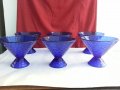чаши купи кобалтово синьо стъкло, снимка 2