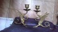 два барокови свещника от бронз, снимка 1 - Антикварни и старинни предмети - 25173958