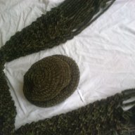 дамска шапка с шал - комплект., снимка 5 - Шапки - 11642148