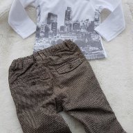 Лот панталон H&M и нова блузка 3-6 месеца, снимка 5 - Комплекти за бебе - 17277505