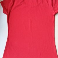 Наситено  червена тениска , снимка 3 - Тениски - 21246203