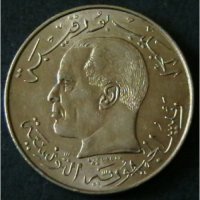 ½ динар 1968, Тунис, снимка 2 - Нумизматика и бонистика - 24399693