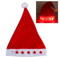 602 Коледна шапка със светещи звездички светеща парти шапка 37см, снимка 7 - Шапки - 23319668