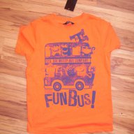 тениска в оранж на George Fun Bus-5/6г. -размер-110-116, снимка 4 - Детски тениски и потници - 7112217