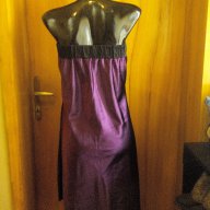 Сатенена рокля в лилаво М / Л, снимка 3 - Рокли - 15352220