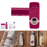 Комплект автоматичен диспенсър за паста за зъби и четка за зъби за баня с високо качество, снимка 16 - Други стоки за дома - 20601119