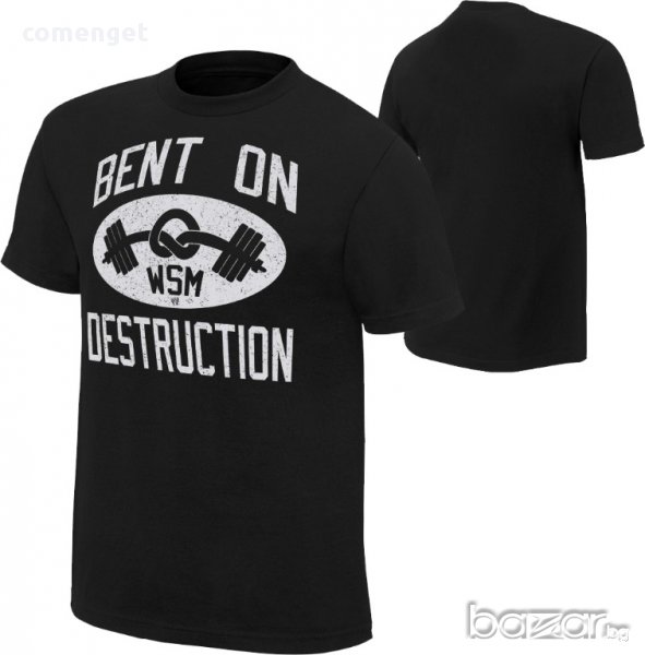 WWE! УНИКАЛНА Fitness тениска MARK HENRY BENT ON DESTRUCTION! Поръчай с твоя снимка!, снимка 1