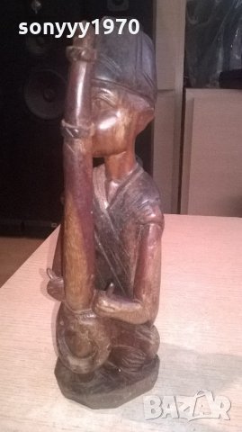 масивна дървена фигура-тиково дърво-внос швеицария, снимка 10 - Колекции - 22007155