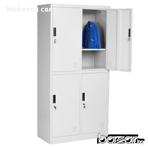 Метален гардероб четворен 185х90х45 см, снимка 2 - Гардероби - 16365444