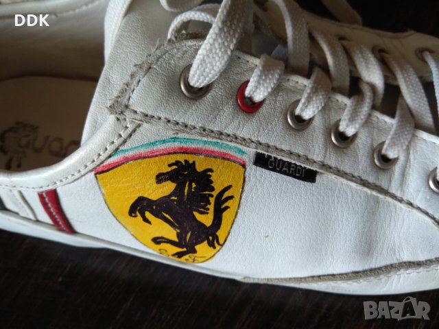 Спортни италиански кожа обувки,имитация Ферари, снимка 4 - Спортно елегантни обувки - 23282531