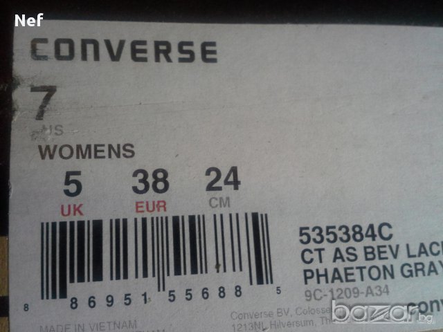 Кецове/ботуши Converse All Star Beverley, естествен велур, снимка 5 - Дамски ботуши - 11783806
