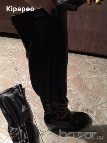 Нови чизми с верижки, р.39, снимка 4 - Дамски ботуши - 19998067