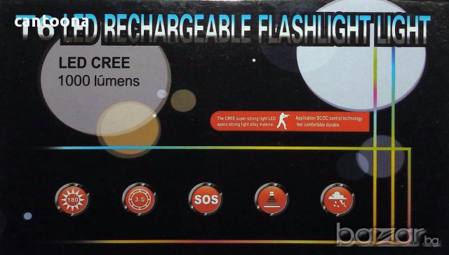 Фенер POLICE CREE T6 със зуум - 1000 лумена, снимка 3 - Екипировка - 13721209
