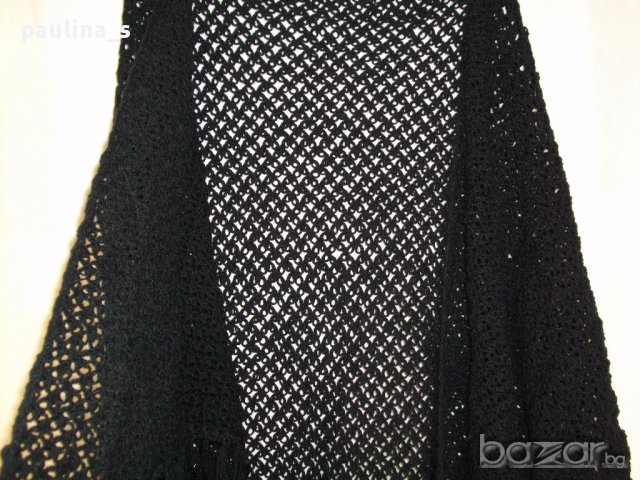 Черен комплект от шапка и шал в черно, снимка 9 - Шапки - 16230203