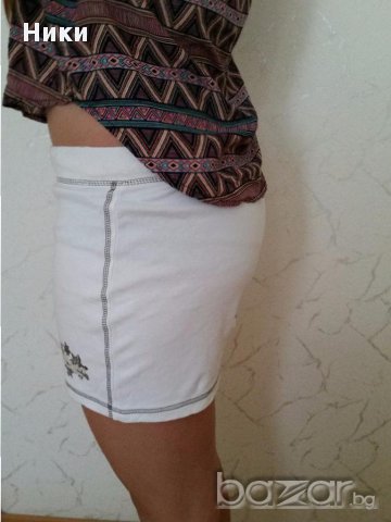 Нови къси дамски памучни бели панталонки - размер М, снимка 6 - Спортни екипи - 14600836