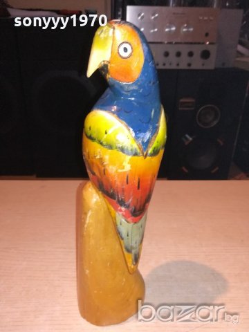 ретро колекция-папагал-дърво/лак-33х10см-внос франция, снимка 13 - Антикварни и старинни предмети - 20245035