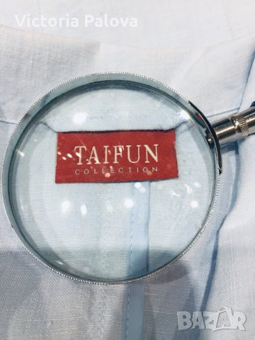Небесно-синя риза TAIFUN COLLECTION ,лен 100%, снимка 5 - Ризи - 24173930