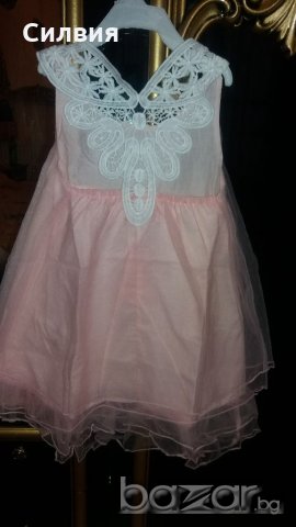 Нова рокличка с перли за 1, снимка 3 - Бебешки рокли - 21068456